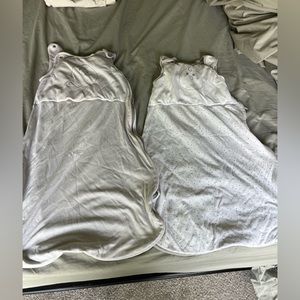 Two VGUC Nested Bean 15-24 mo sleep sacks. Stardust grey and grey mist.
